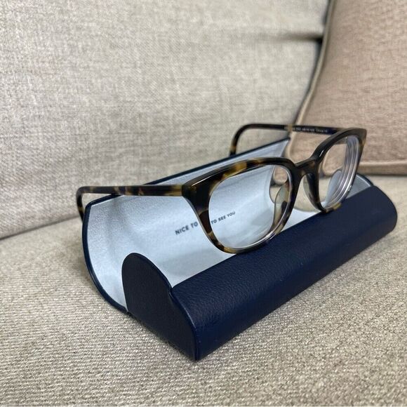 Warby Parker Eyeglasses Tortoise Frames Case Chelsea 252  48-19-145 Eyewear - Picture 3 of 7